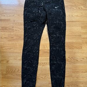 Nike Black and Gray Dri-FIT Leggings